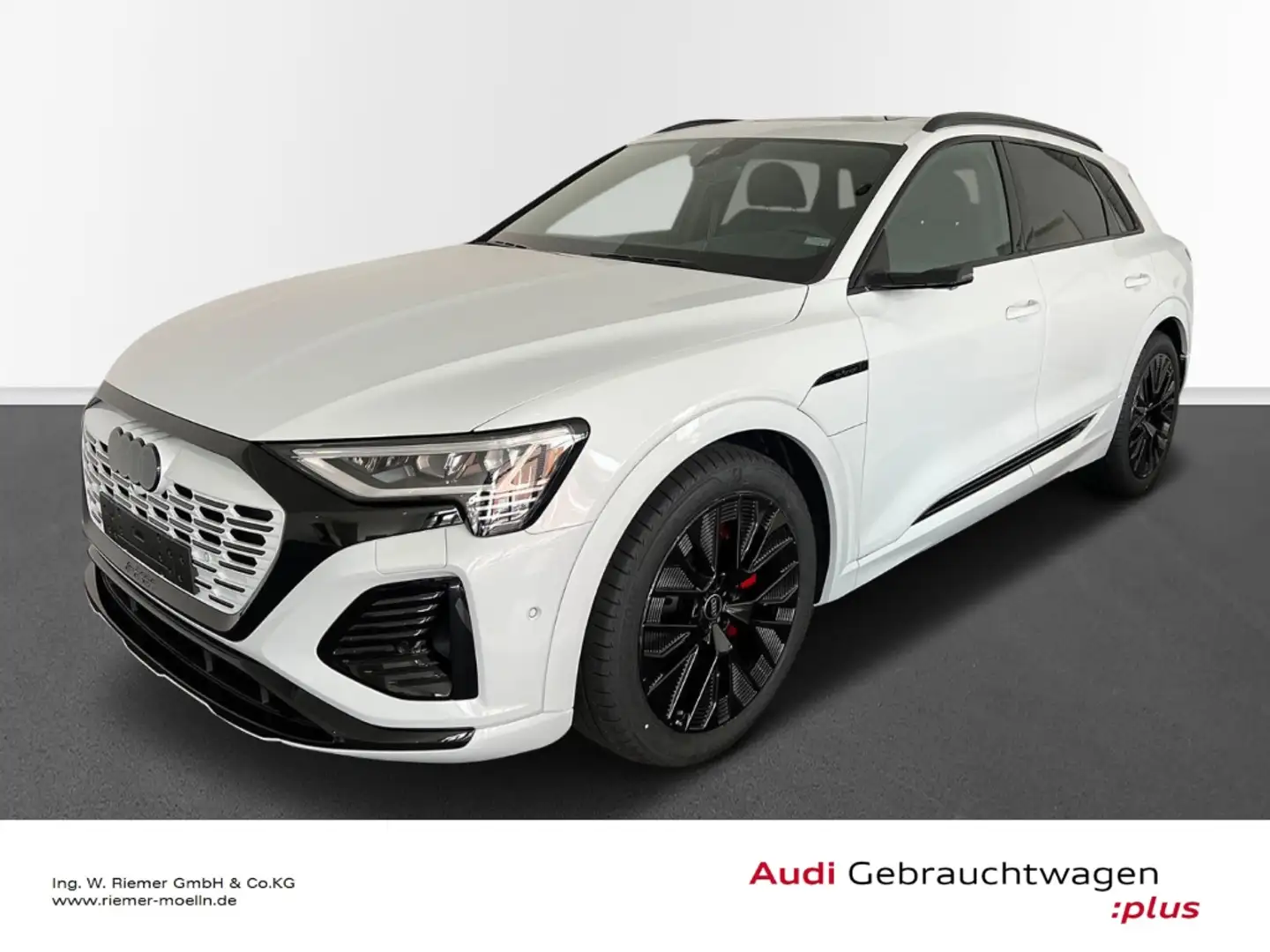 Audi Q8 e-tron S line 55 quattro 300 kW ACC+LED-Matrix+ Rückfahrk Blanc - 1