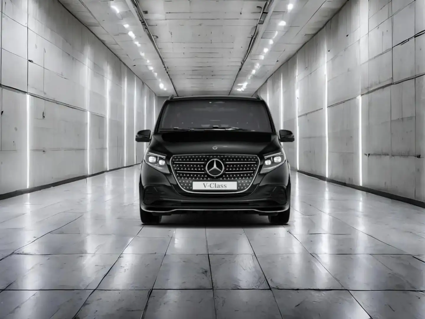 Mercedes-Benz V 300 d EXCLUSIVE 4M+AMG+AHK+PANO+LED+STHZ+360 Schwarz - 2