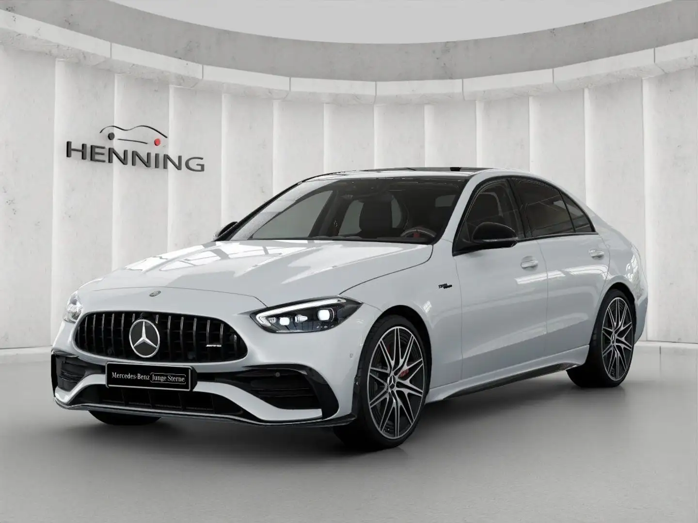 Mercedes-Benz C 43 AMG 4M Premium Night Pano Burm HUD Dist 20" Blanc - 1