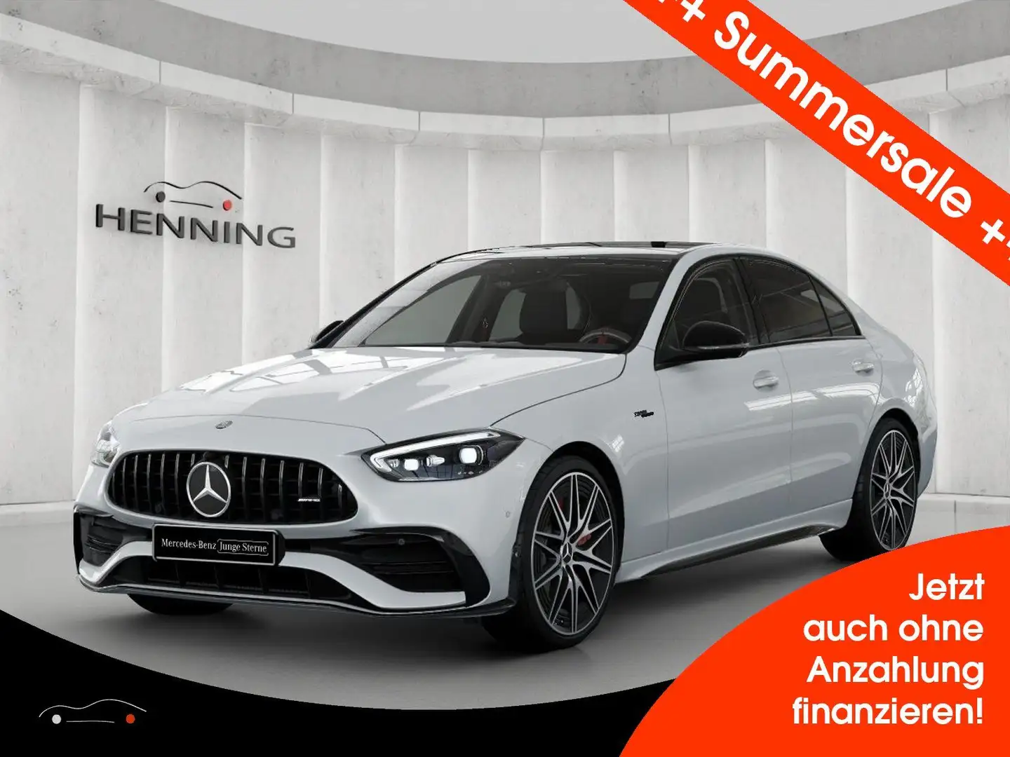 Mercedes-Benz C 43 AMG 4M Premium Night Pano Burm HUD Dist 20" Blanco - 1
