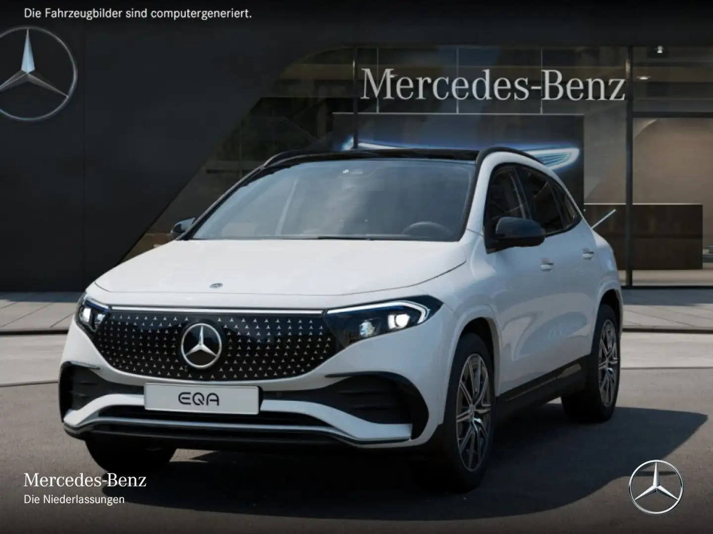 Mercedes-Benz EQA 250 AMG+NIGHT+PREMIUM+PANO+360+MEMORY+HUD+SPUR Weiß - 2