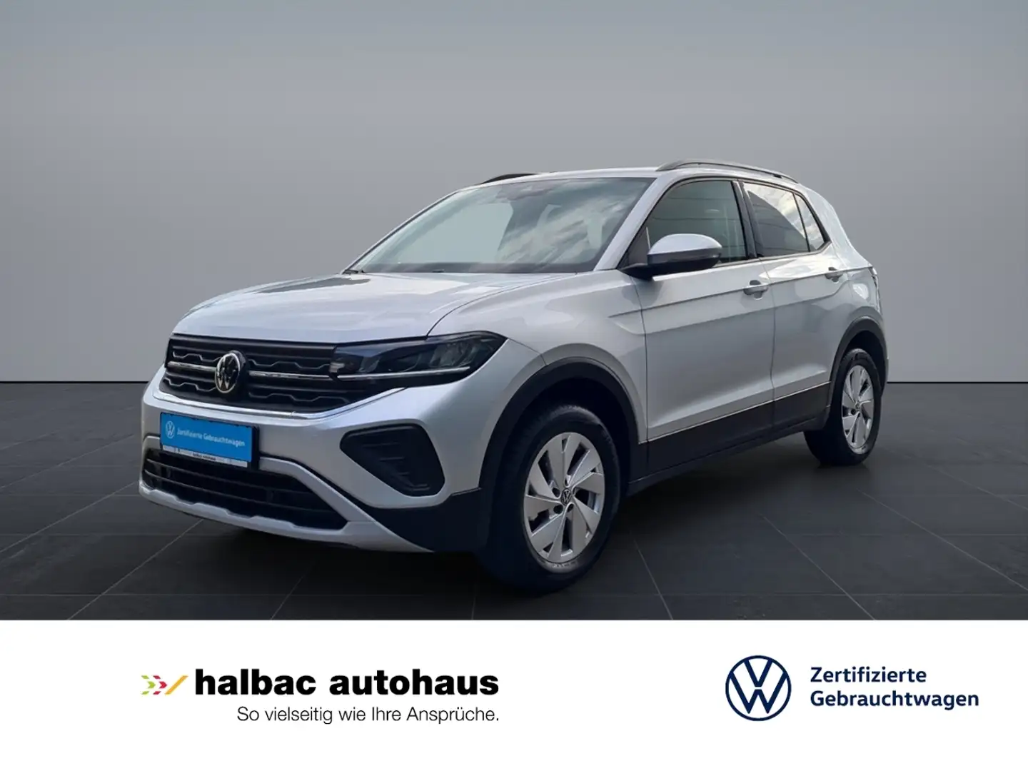 Volkswagen T-Cross 1.0 TSI Life+NAVI+LED+SHZ+PDC+APPCONN+ACC+CLIMATR Silber - 1