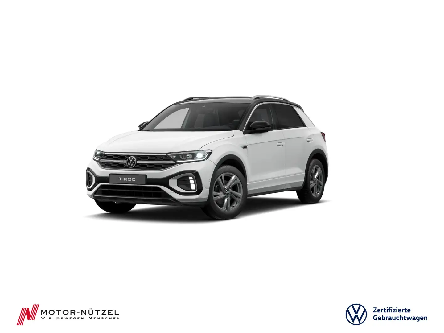 Volkswagen T-Roc 2.0 TDI R-LINE 5JG+LEDplus+NAVI+ACC+KAMERA Weiß - 1
