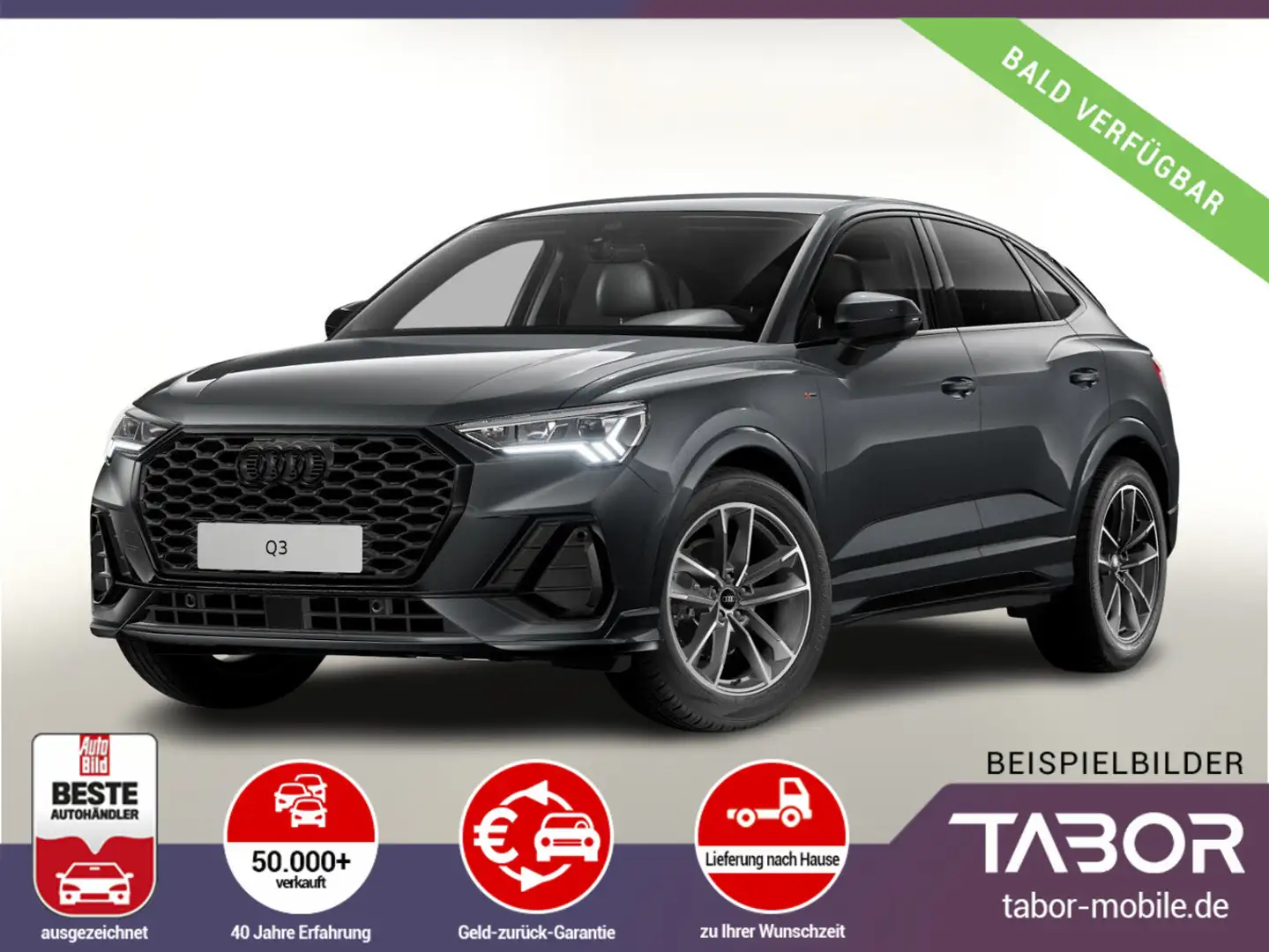 Audi Q3 Sportback 35 TFSI S tronic S line Nav 19Z LED Grijs - 1