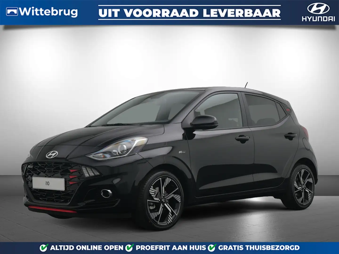 Hyundai i10 1.0 T-GDI N Line 5-zits Sport uitvoering, Full opt Noir - 1