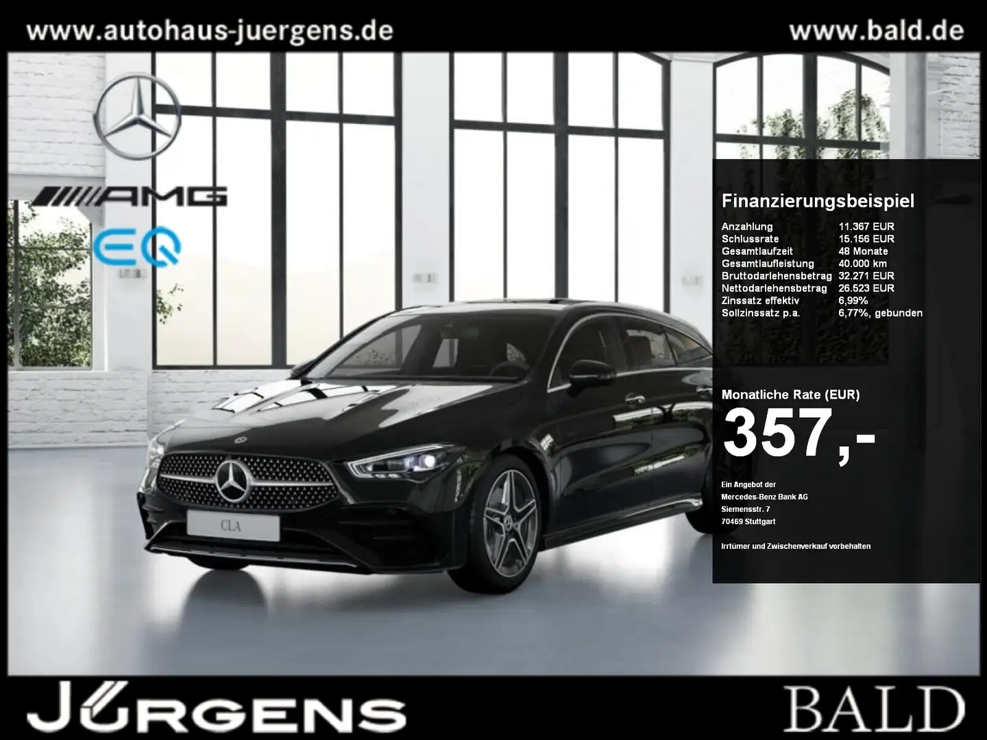 Mercedes-Benz CLA 250 e Shooting Brake mit EQ Hybrid Technologie Noir - 1