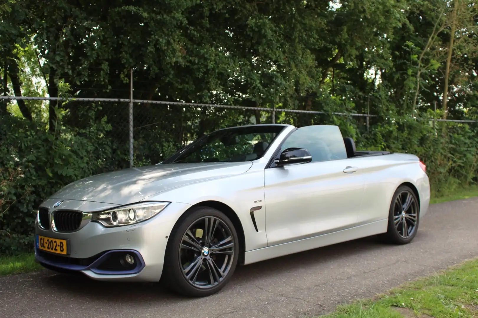 BMW 428 4-serie Cabrio 428i High Executive *NL AUTO *MPACK Gris - 2