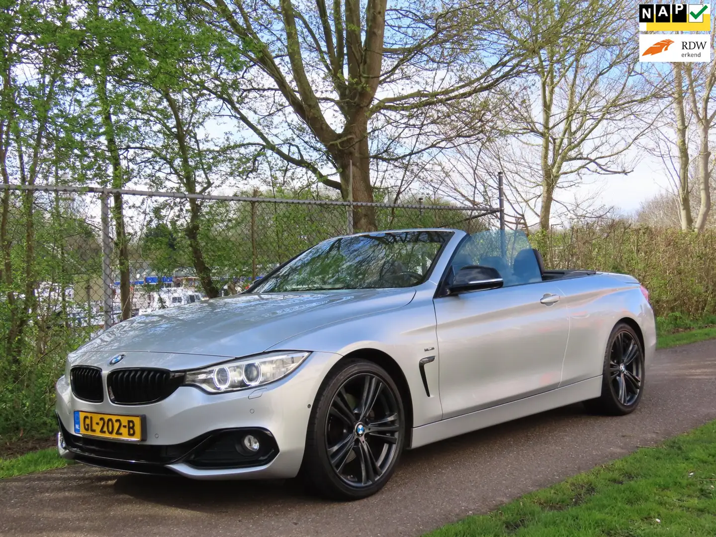 BMW 428 4-serie Cabrio 428i High Executive *NL AUTO *MPACK Grau - 1
