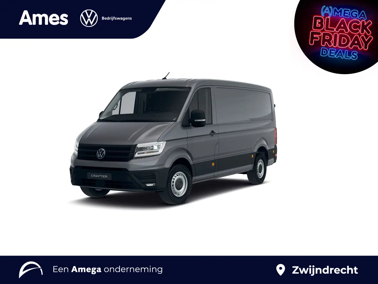 Volkswagen Crafter 30 2.0 TDI L3H2 Highline 140 Pk Automaat | Trekhaa Grijs - 1