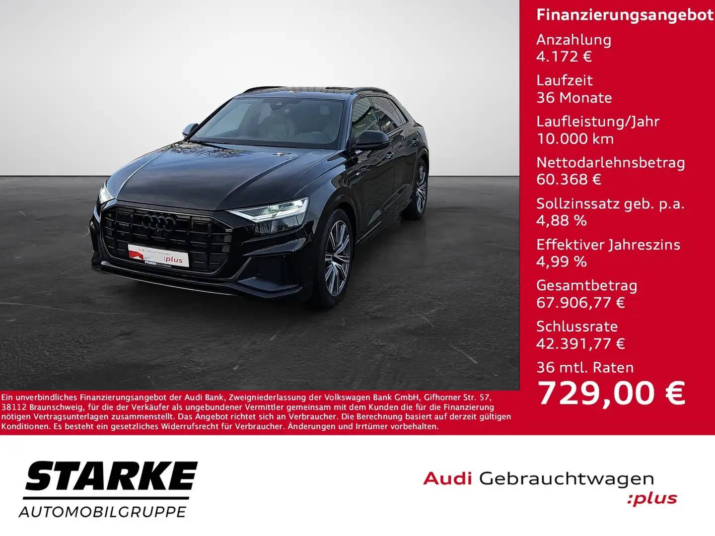 Audi Q8 50 TDI tiptronic quattro 2x S-line NaviPlus Pan... Schwarz - 1