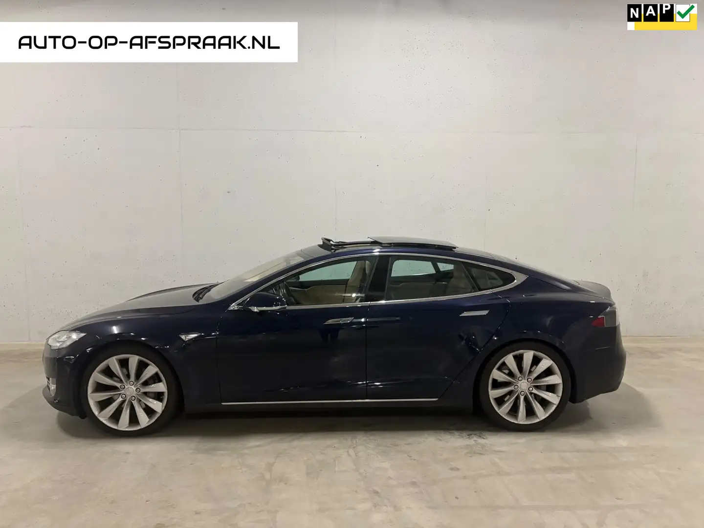 Tesla Model S 85 Pano Free Super Charge 7 zitter Blauw - 1