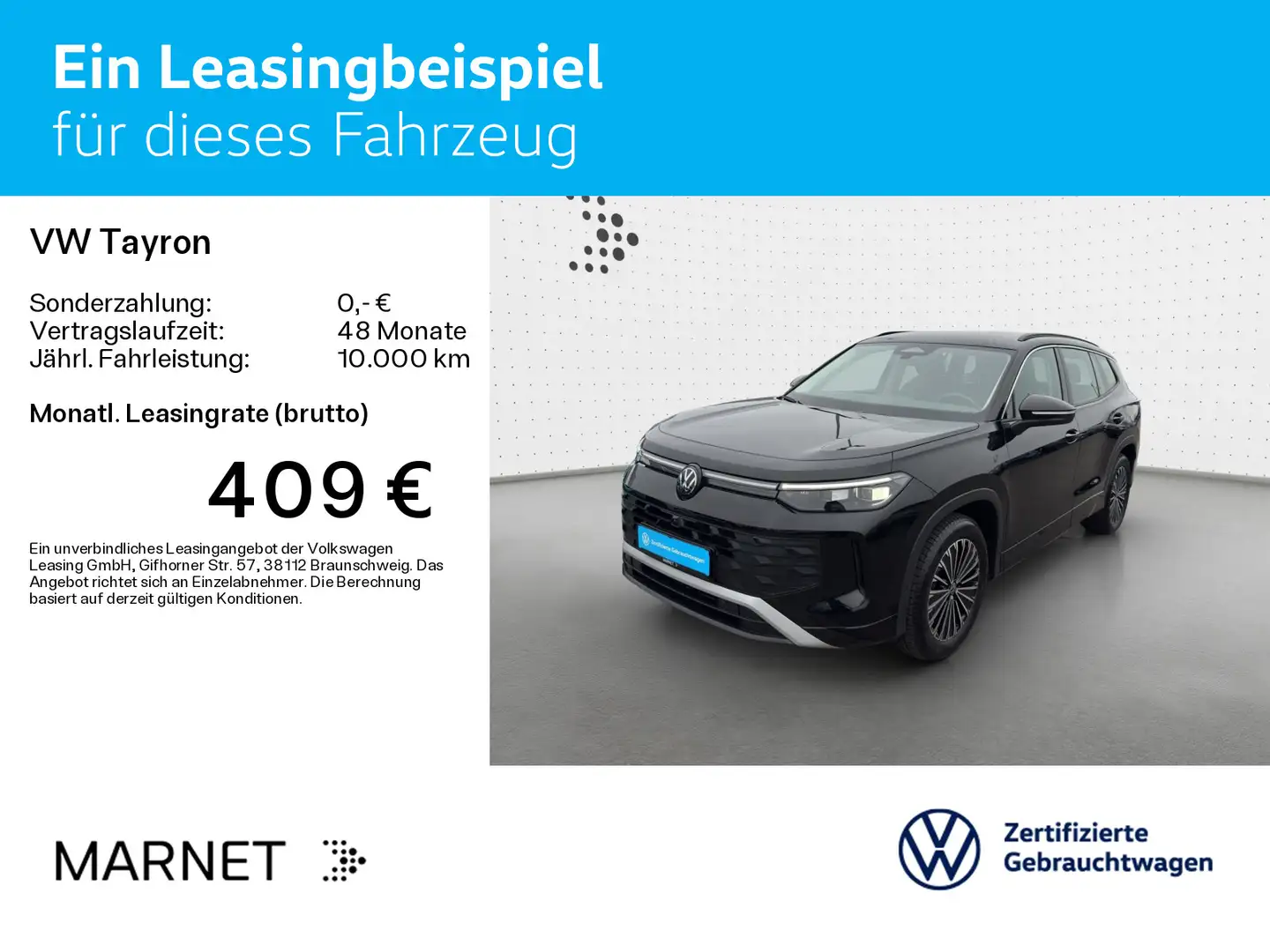 Volkswagen Tayron 1.5 eTSI DSG LIFE*7-SITZER*AHK*KAMERA*NAV Schwarz - 2