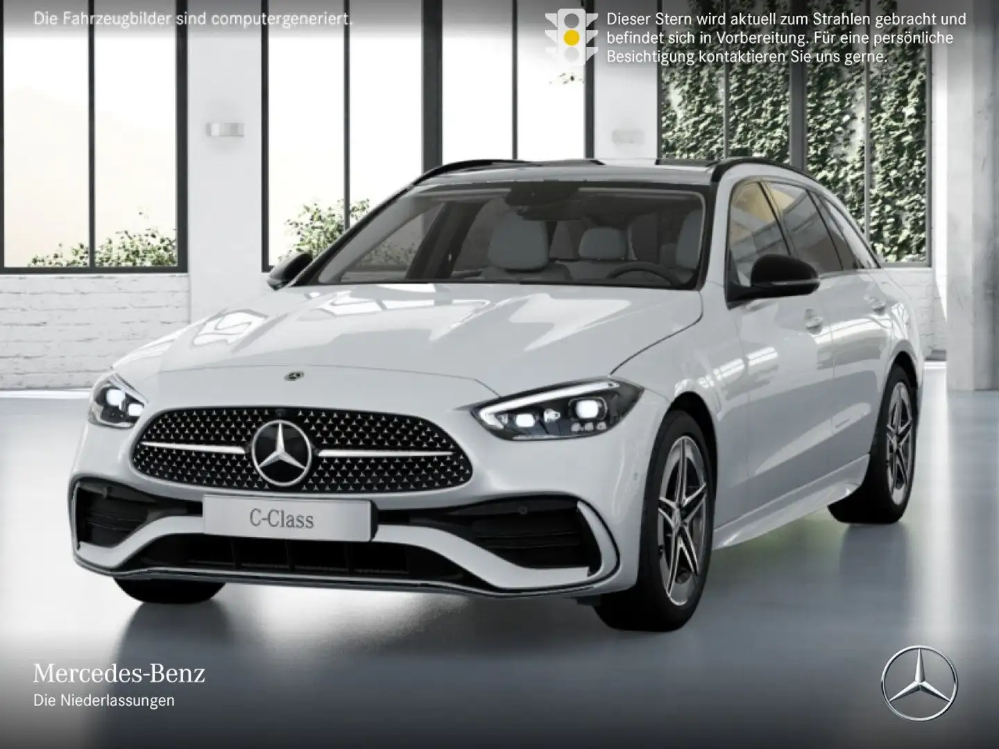Mercedes-Benz C 300 e T AMG+NIGHT+PANO+360+AHK+BURMESTER+TOTW+9G Weiß - 2