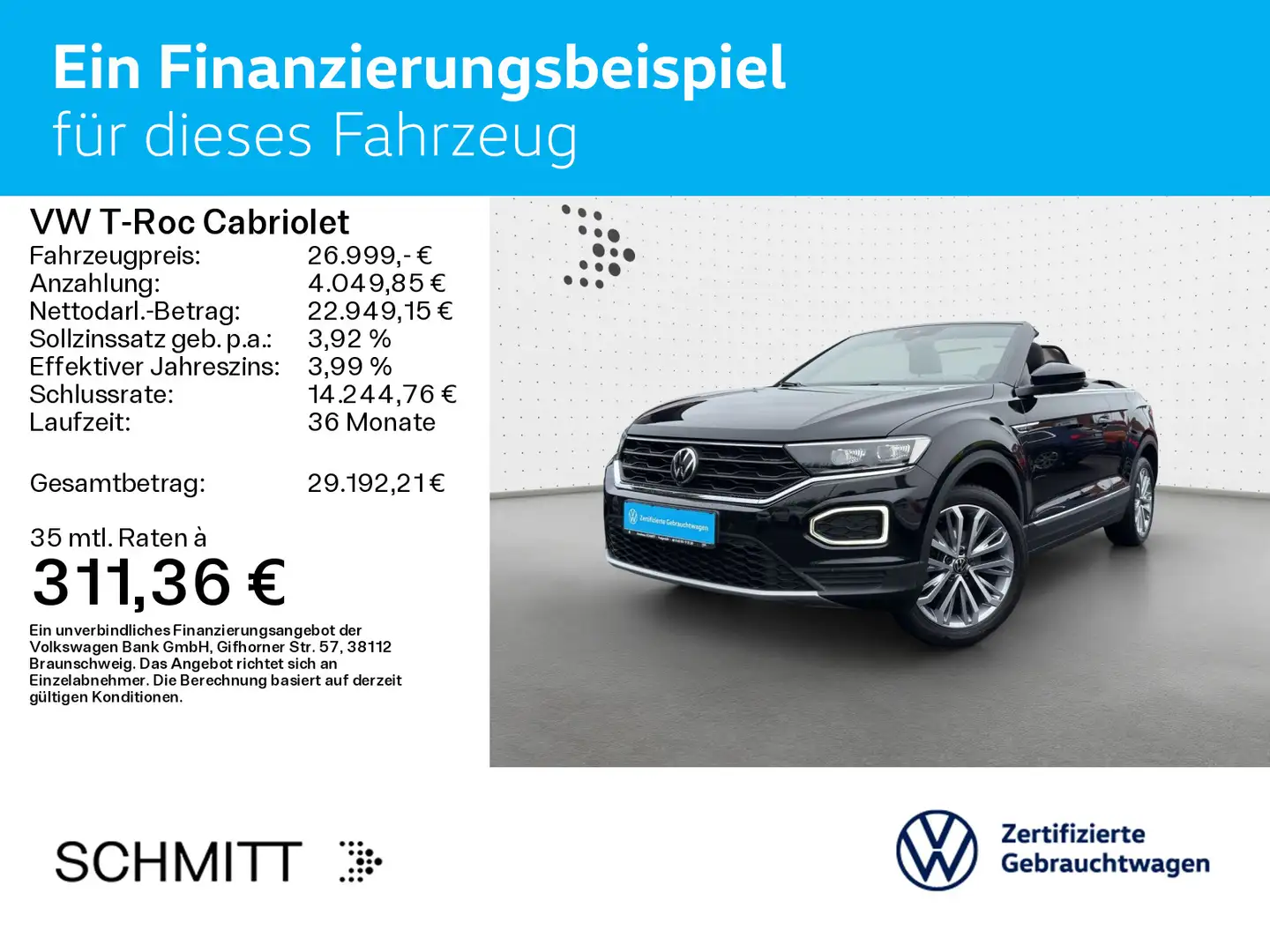 Volkswagen T-Roc 1.5 TSI DSG ACTIVE*LED*PDC*SHZ*N Schwarz - 2