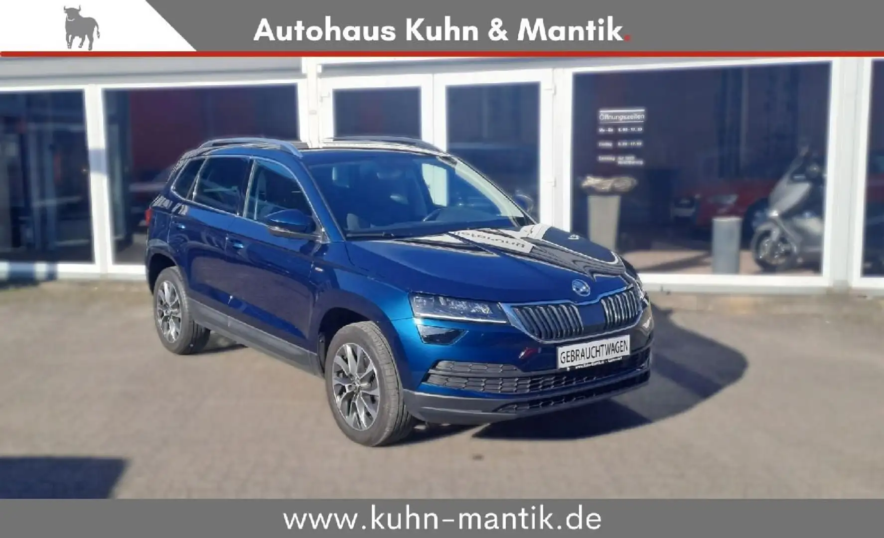 Skoda Karoq Clever 1.5 TSI LED PDC SHZ SmartLink KESSY Blauw - 1