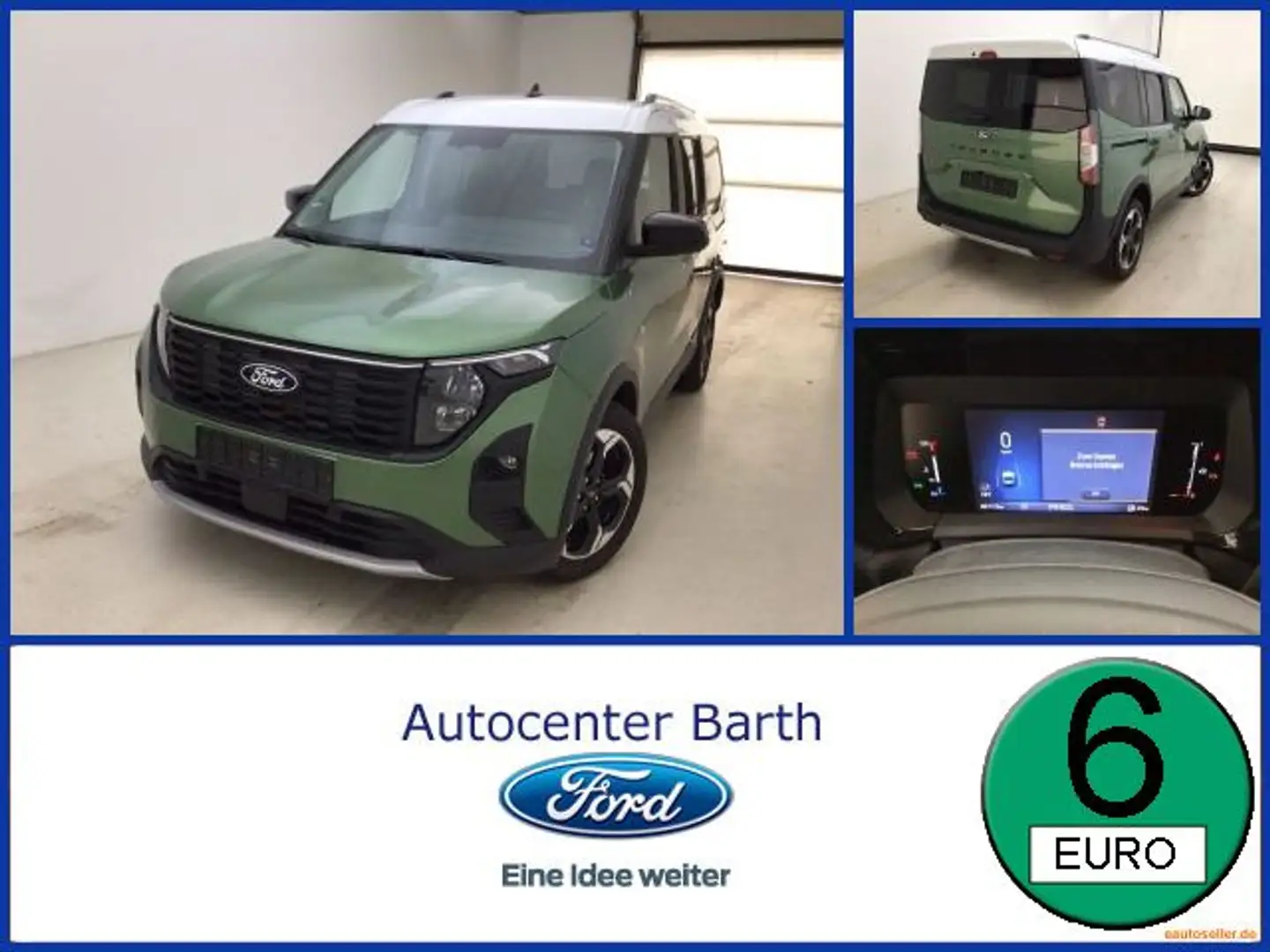 Ford Tourneo Courier 1.0 EcoBoost Active ACC AUT Kam. Grün - 1