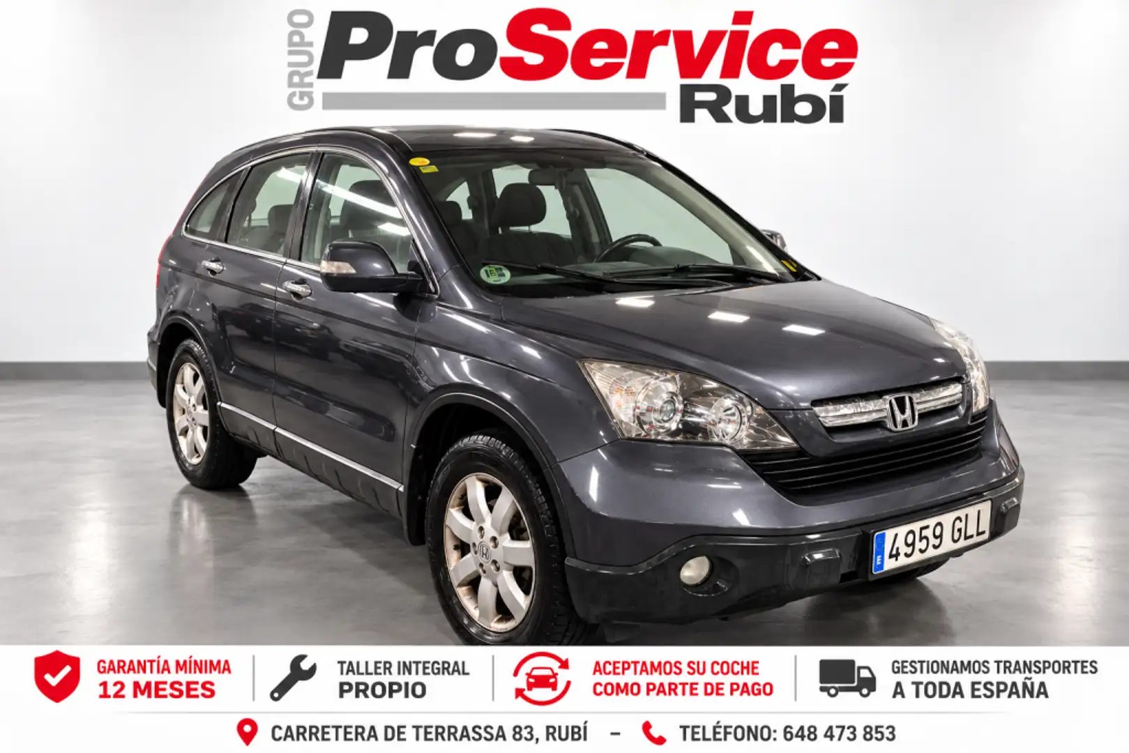 Honda CR-V 2.2i-CTDi Elegance Gris - 2