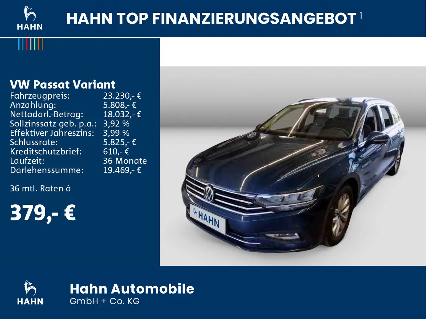 Volkswagen Passat Variant 2.0TDI DSG Business Navi AHK 360° Azul - 2