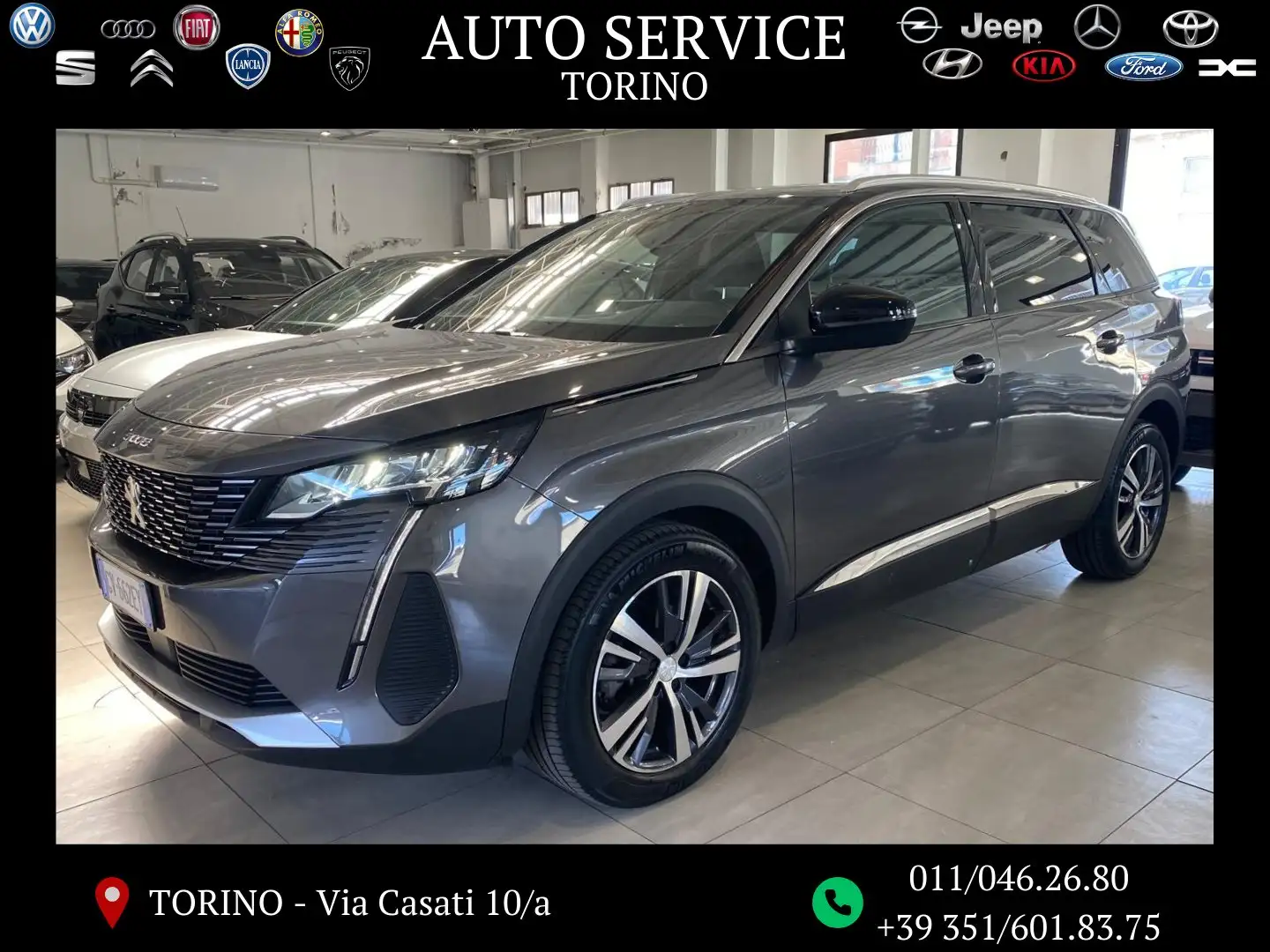 Peugeot 5008 1.5 bluehdi EAT/8 Allure Pack 130cv KM CERTIFICATI Grigio - 1
