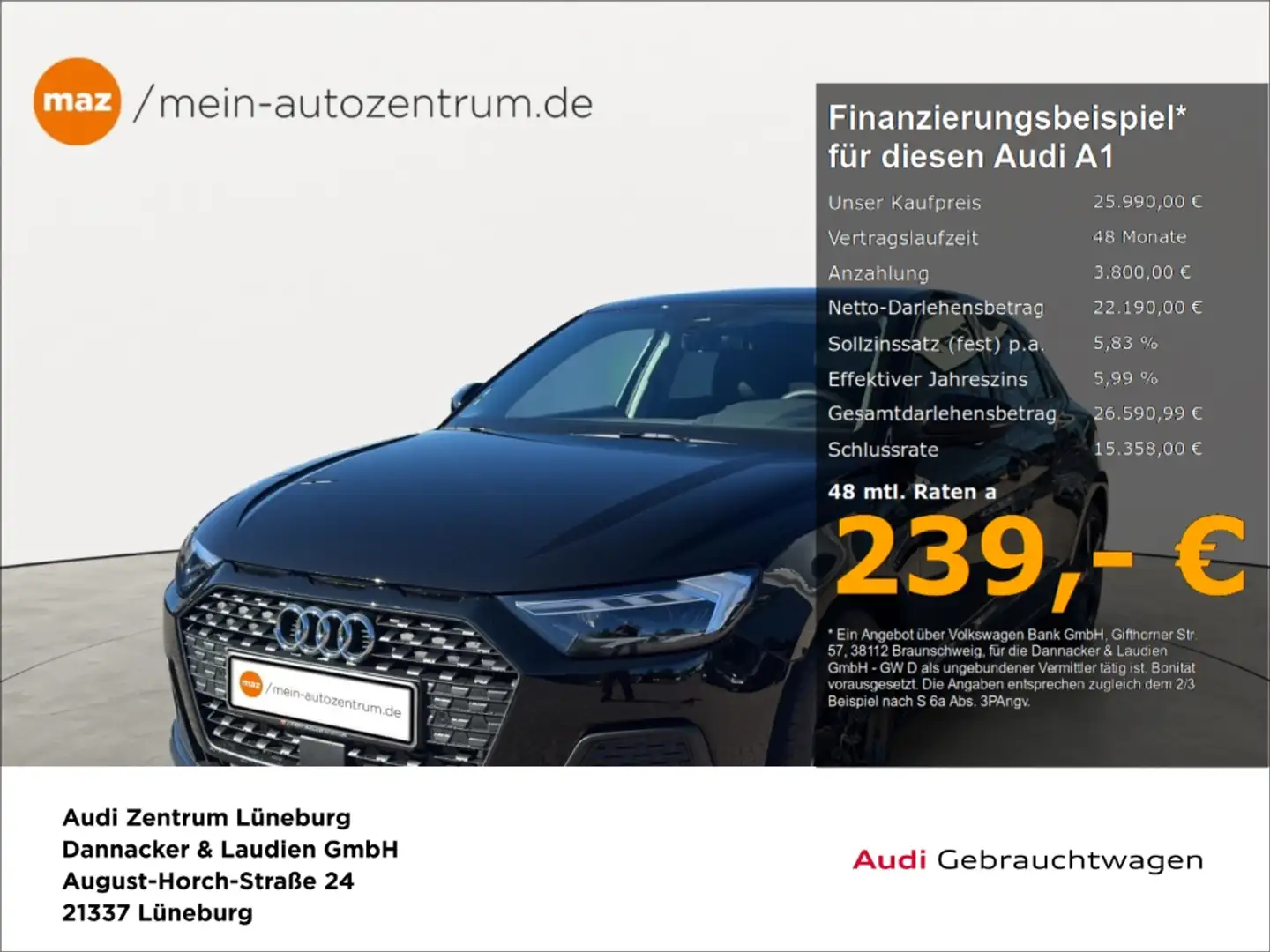 Audi A1 Sportback 30 TFSI 85(116) kW(PS) S tronic Schwarz - 1