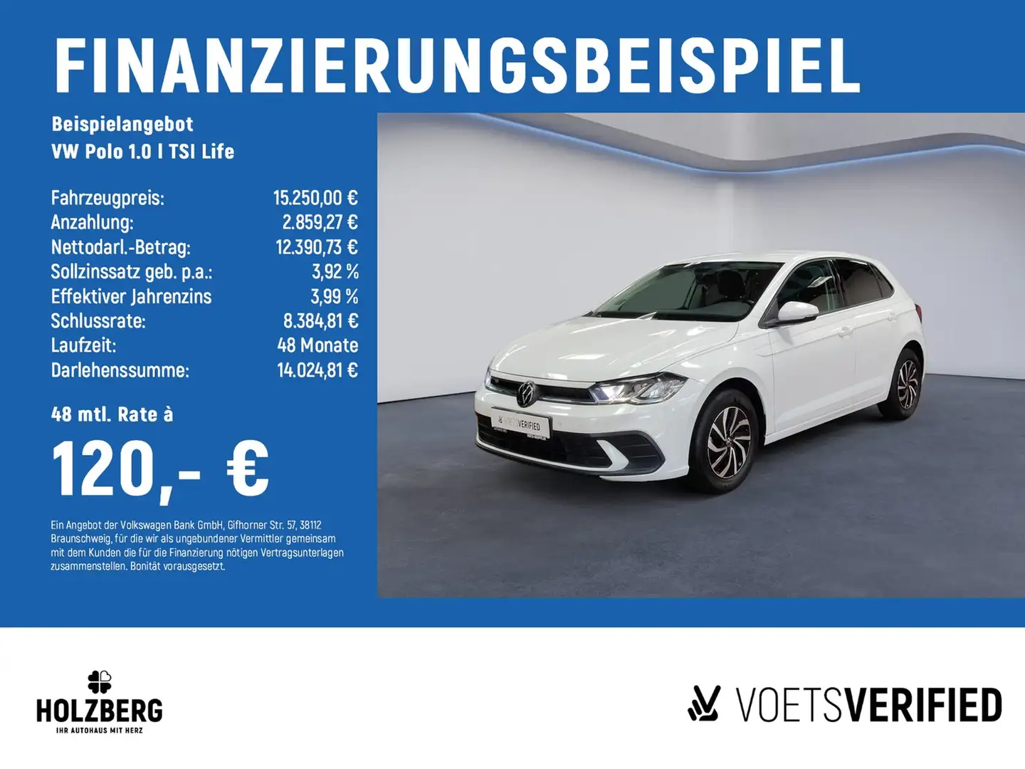 Volkswagen Polo 1.0 l TSI Life NAVI+AppConnect Wit - 2