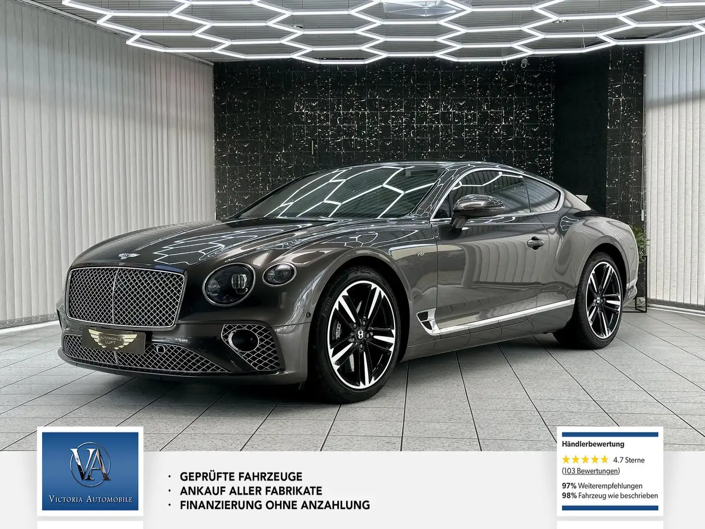 Bentley Continental GT V8 1.Hand*Massage*SpurAss*Matrix* smeđa - 1