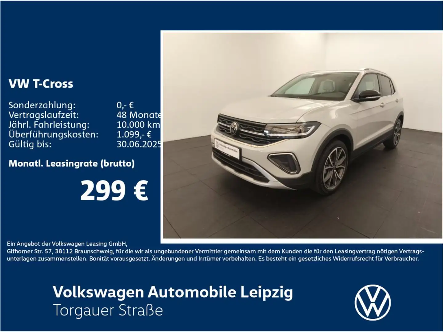 Volkswagen T-Cross Style 1.0 l TSI DSG*CLIMA*NAVI Grau - 1