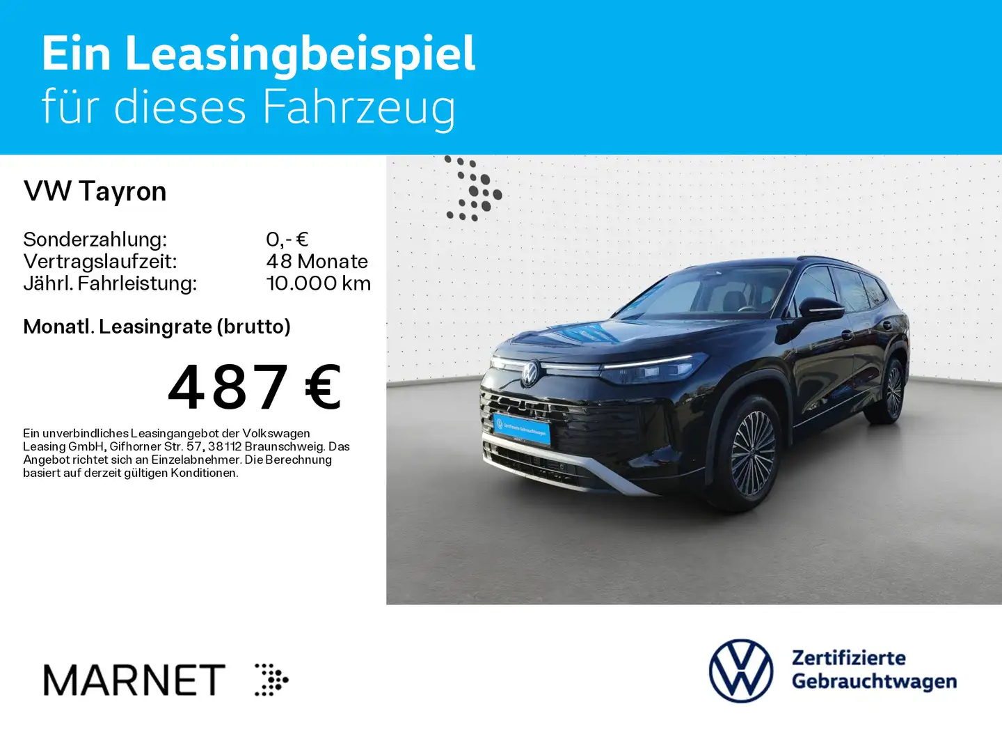 Volkswagen Tayron Life 1.5 eTSI DSG* AHK*Pano*Kamera*Keyles Schwarz - 2