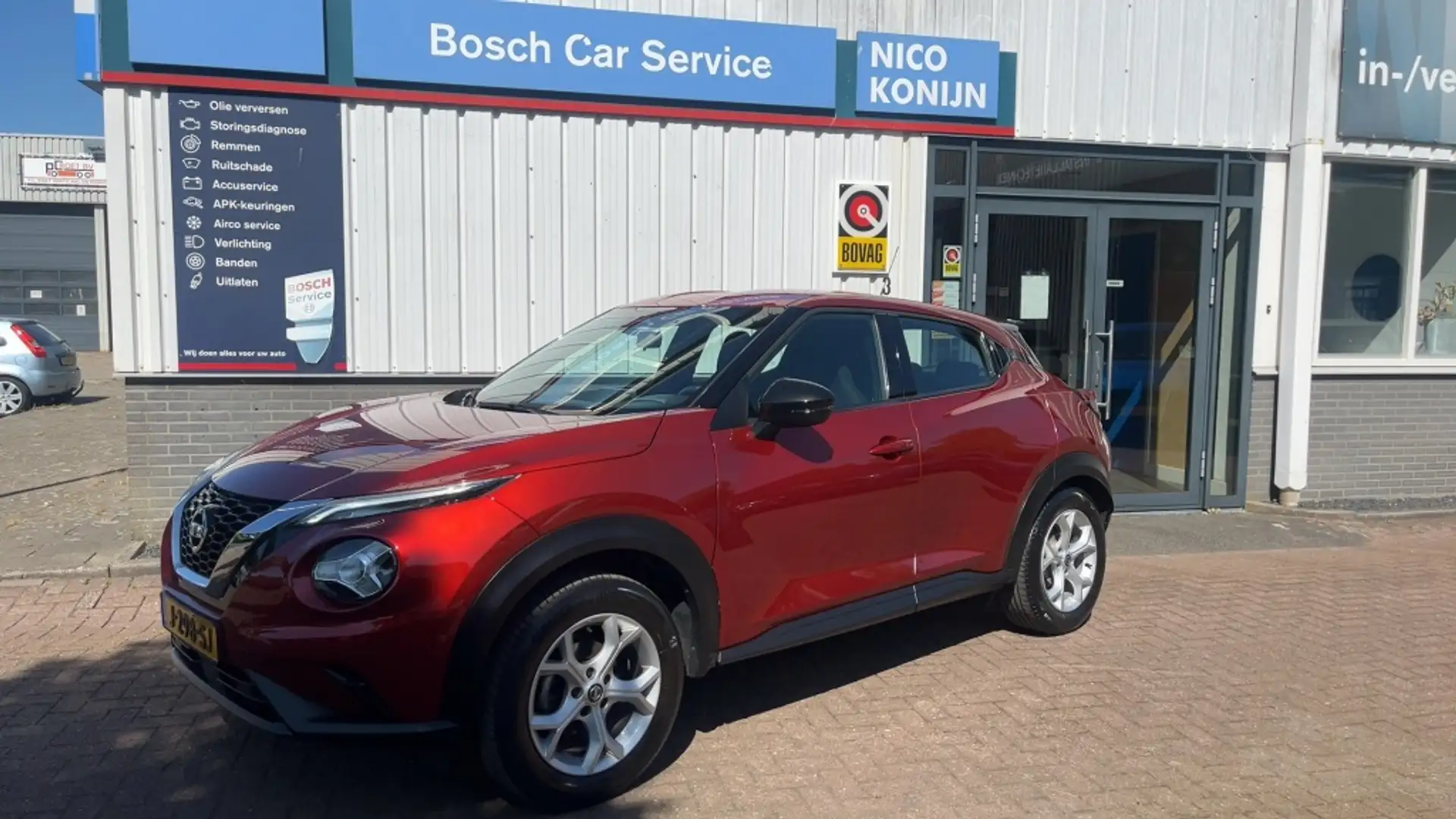 Nissan Juke 1.0 DIG-T Acenta ,cruise, trekhaak, led, audio Rouge - 1