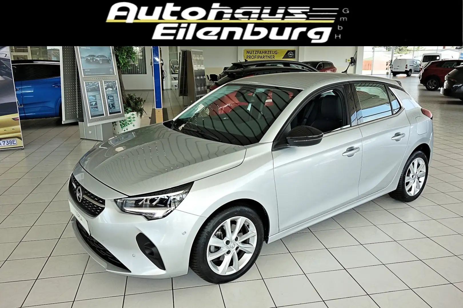 Opel Corsa 1.2 100PS Eleg.LED,Rückfahrkamera,PP v+h Top Silber - 1