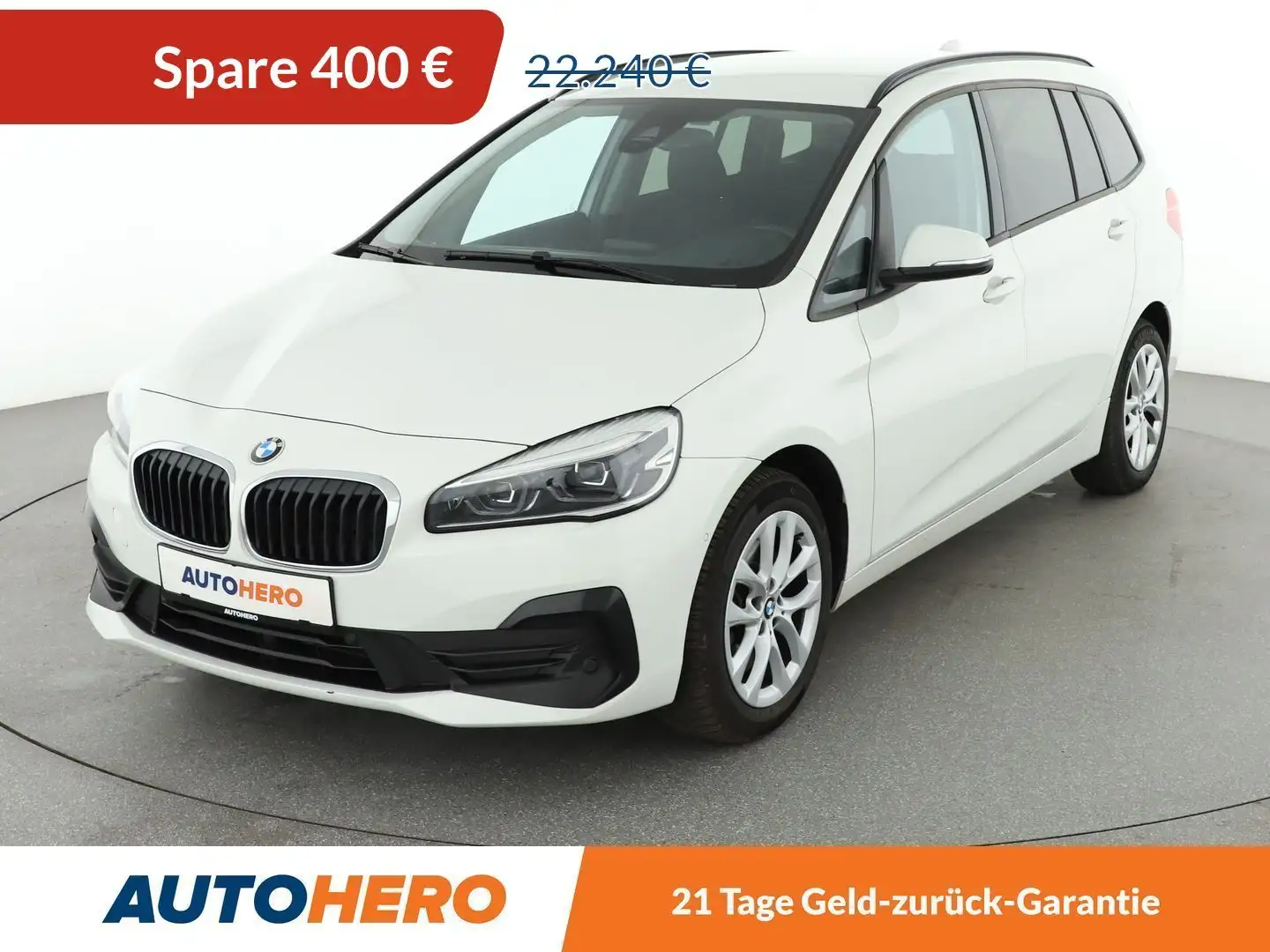 BMW 218 218d Gran Tourer Advantage Aut.*NAVI*LED*TEMPO* Weiß - 1