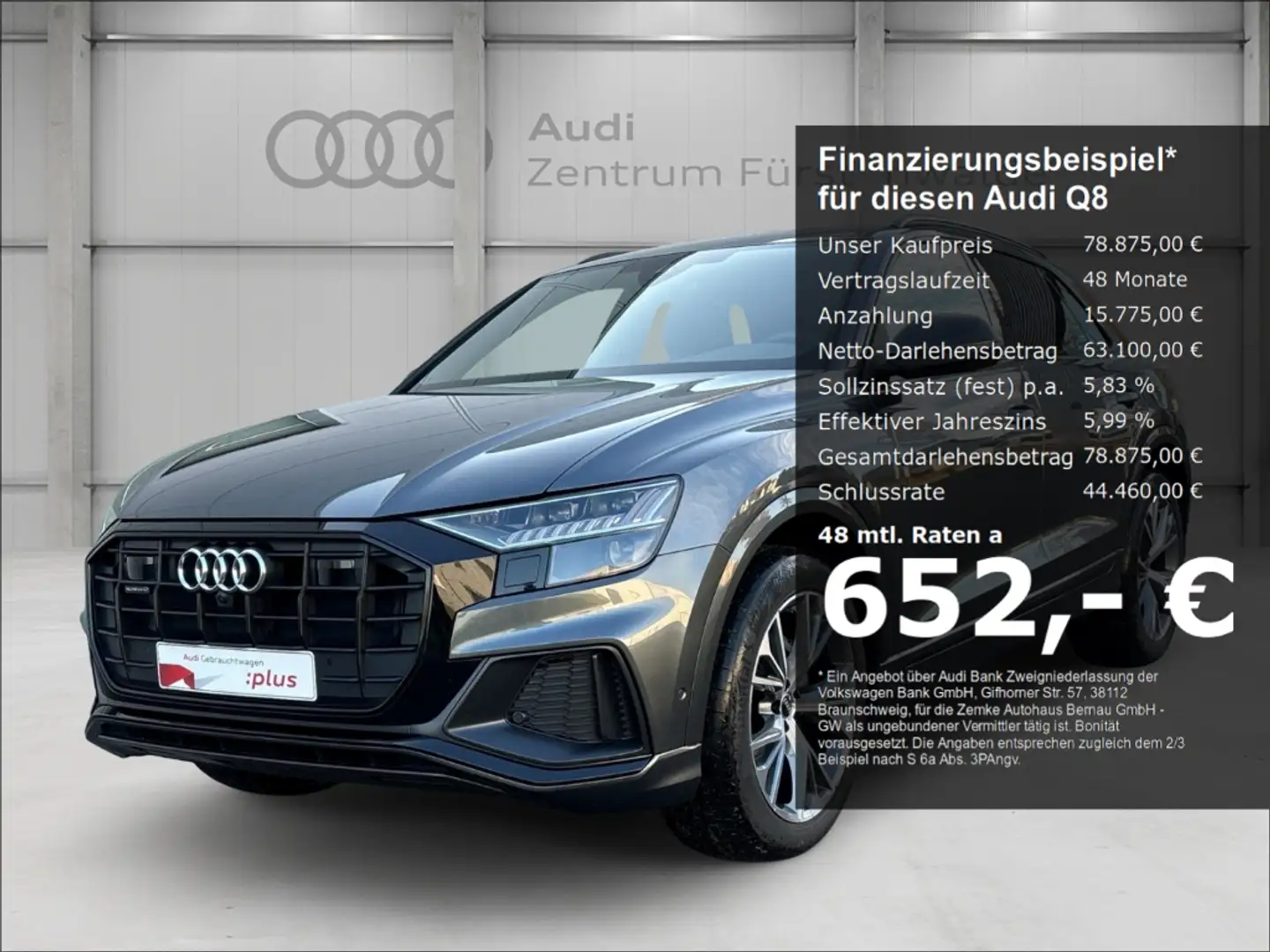 Audi Q8 50 TDI quattro Sportpaket Luftfederung AD AHK-el. Gris - 1