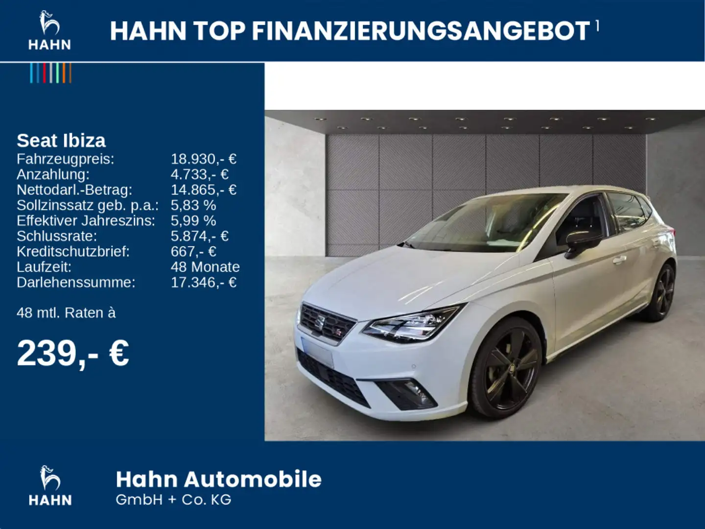 SEAT Ibiza FR 1.0TSI DSG LED Navi PDCv/h Climatr SHZ Weiß - 2