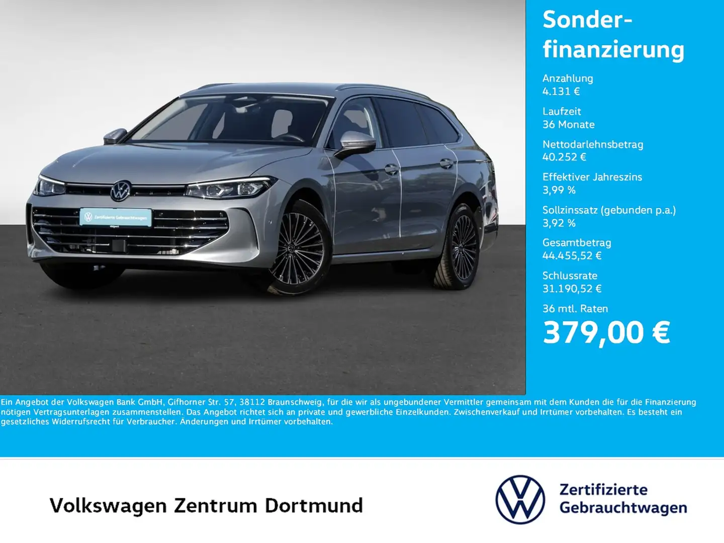 Volkswagen Passat Variant 2.0 ELEGANCE 4X4 NEUES MODELL AHK Stříbrná - 1