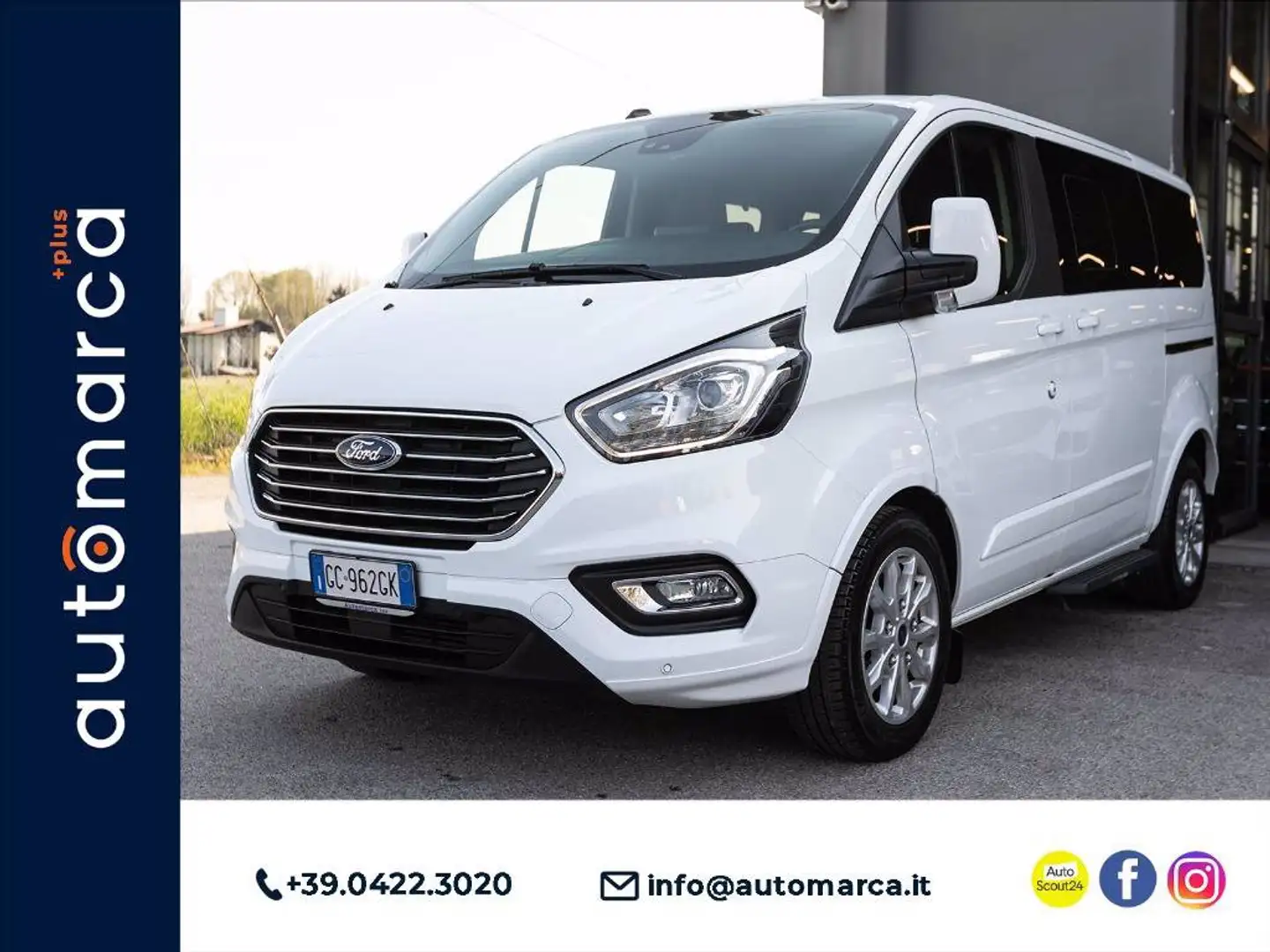 Ford Tourneo Custom 320 2.0 tdci 185cv Titanium X L1H1 auto E6.2 Bianco - 1