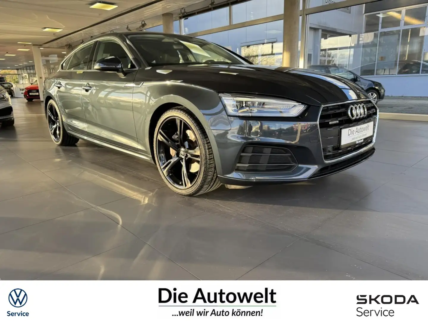 Audi A5 Sportback 40 TDI qu S-Tronic NAVI LEDER LED Klima Grijs - 1