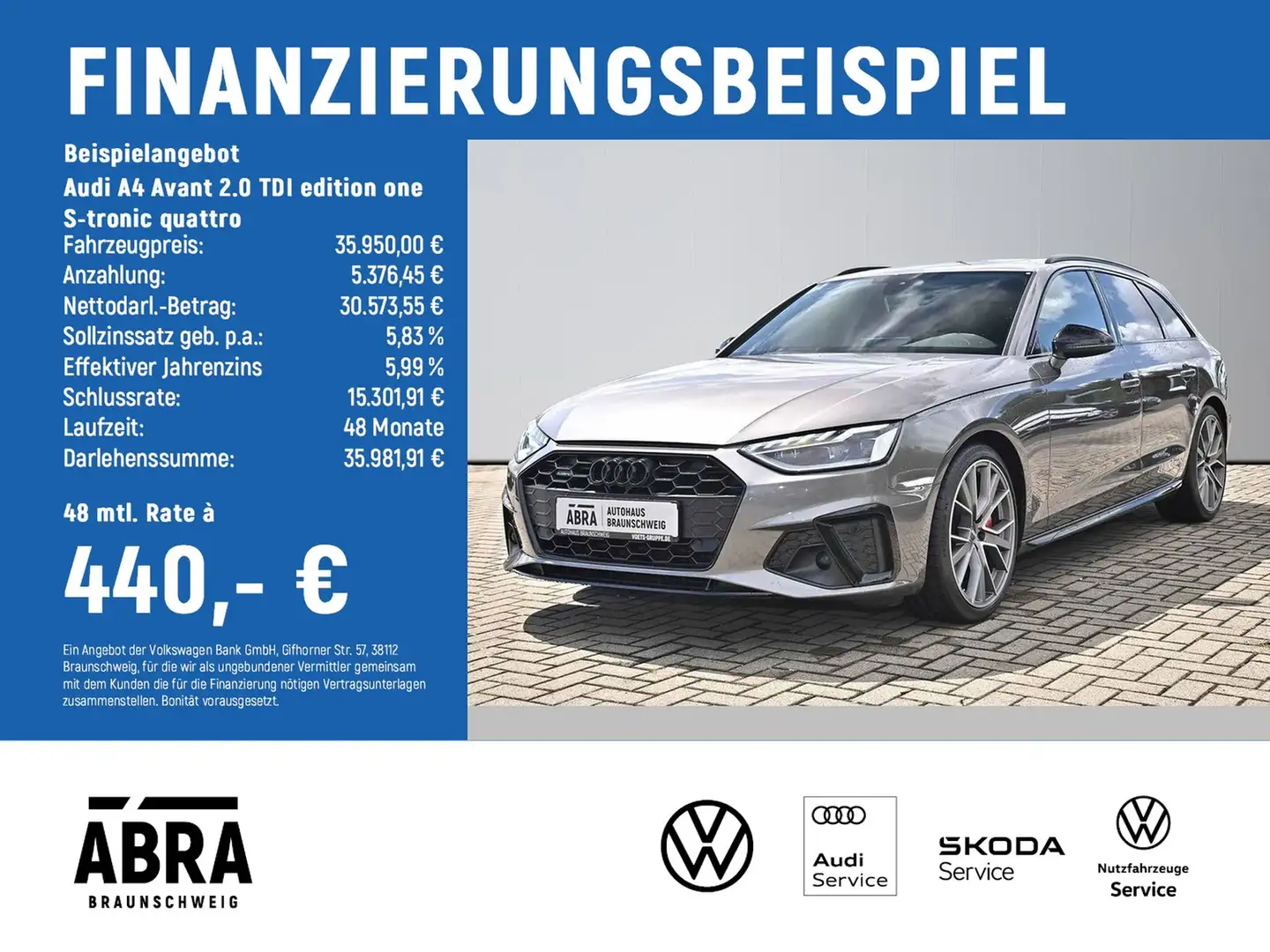 Audi A4 Avant 2.0 TDI edition one S-tronic quattro LED+... Gris - 2
