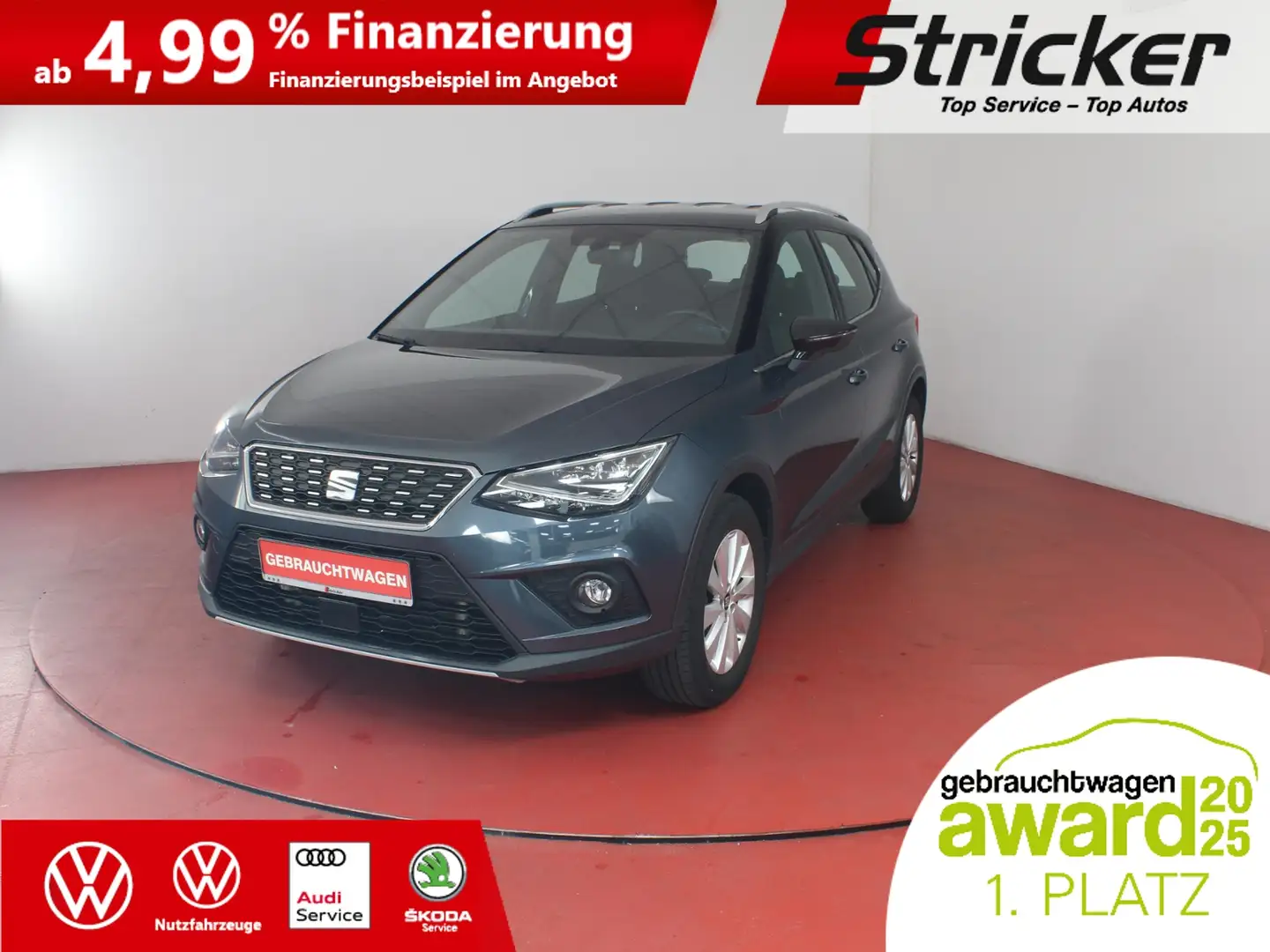 SEAT Arona XCELLENCE 1.0TSI DSG 196,-ohne Anzahlung Navi Ful Grau - 2