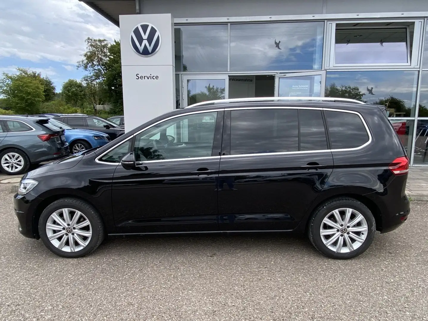 Volkswagen Touran 2.0 TDI DSG Highline 7-SITZER+NAVI+LED+AH Schwarz - 2