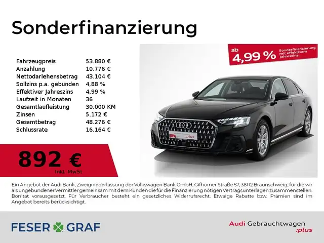 Audi A8 50 TDI quattro Kamera 4xSitzhzg Matrix Pano