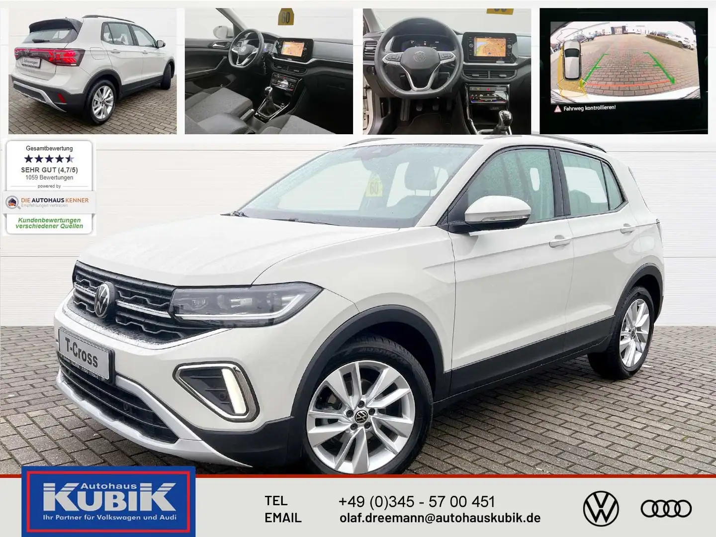 Volkswagen T-Cross TSI Life 6-Gang mit IQ.Light+Digital Cockpit+Kamer Grau - 1