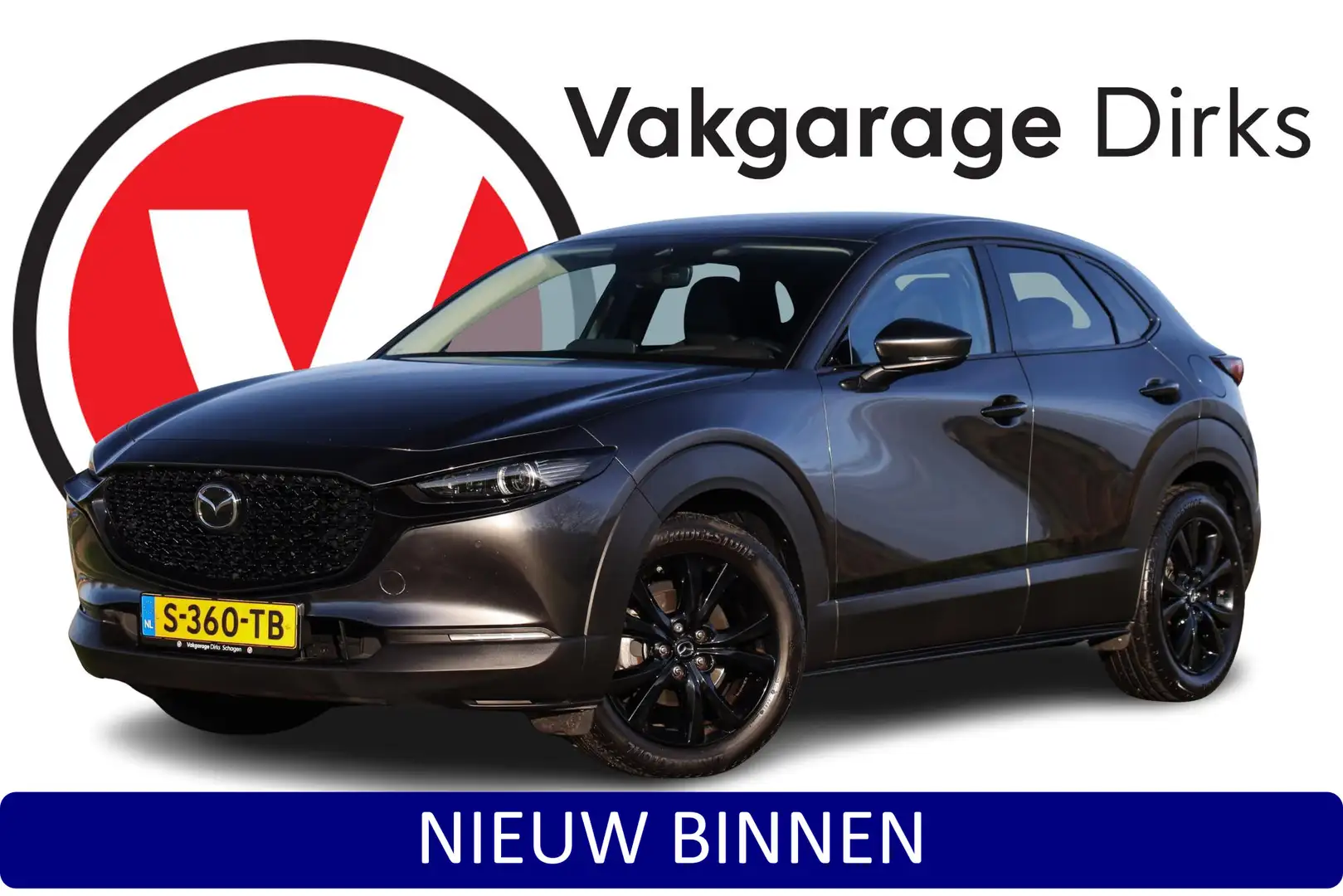 Mazda CX-30 2.0 e-SkyActiv-X 186 PK Hybrid Luxury ✅ Leder ✅ AC Grau - 1