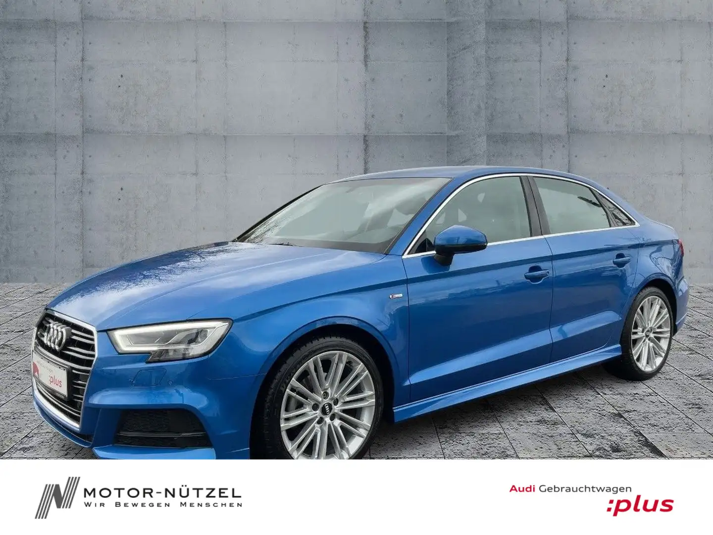 Audi A3 A3 Lim 1.5TSI SPORT S-LINE LED+NAV+2xPDC+SHZ+18" Blauw - 1