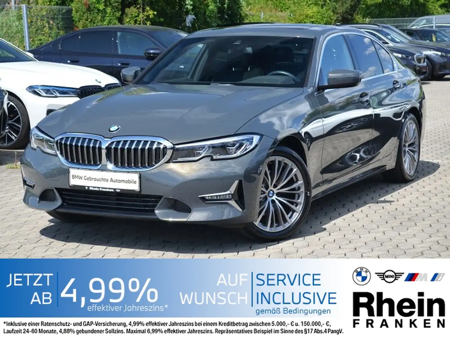 BMW 320 i Luxury Line LiveCptProf.AHK.Laser.Kam.Glasd Grau - 1