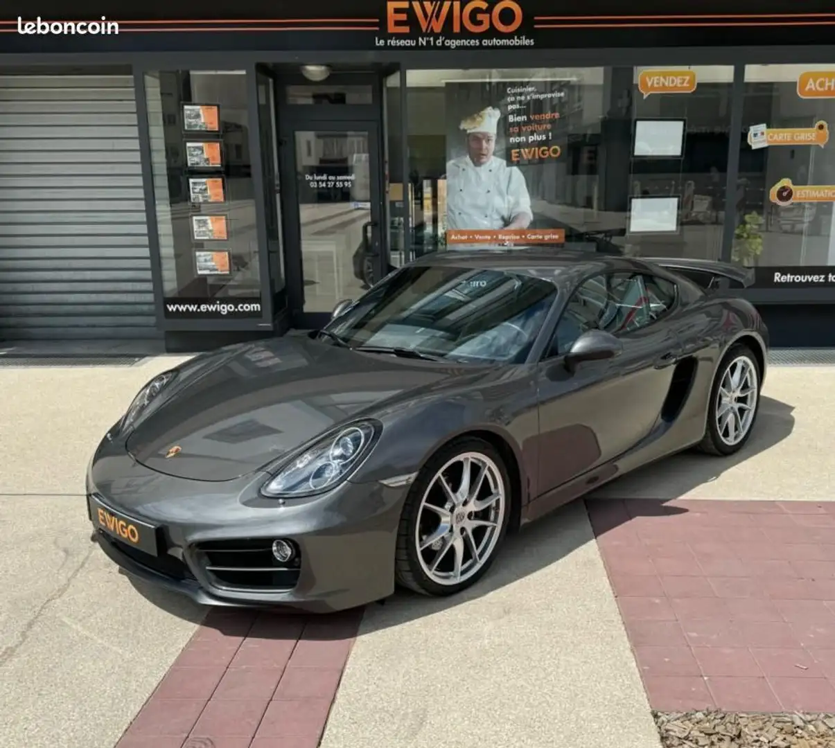 Porsche Cayman 981 2.7 275CH PDK BVA AILERON GT4 ENTRETIEN Gris - 1