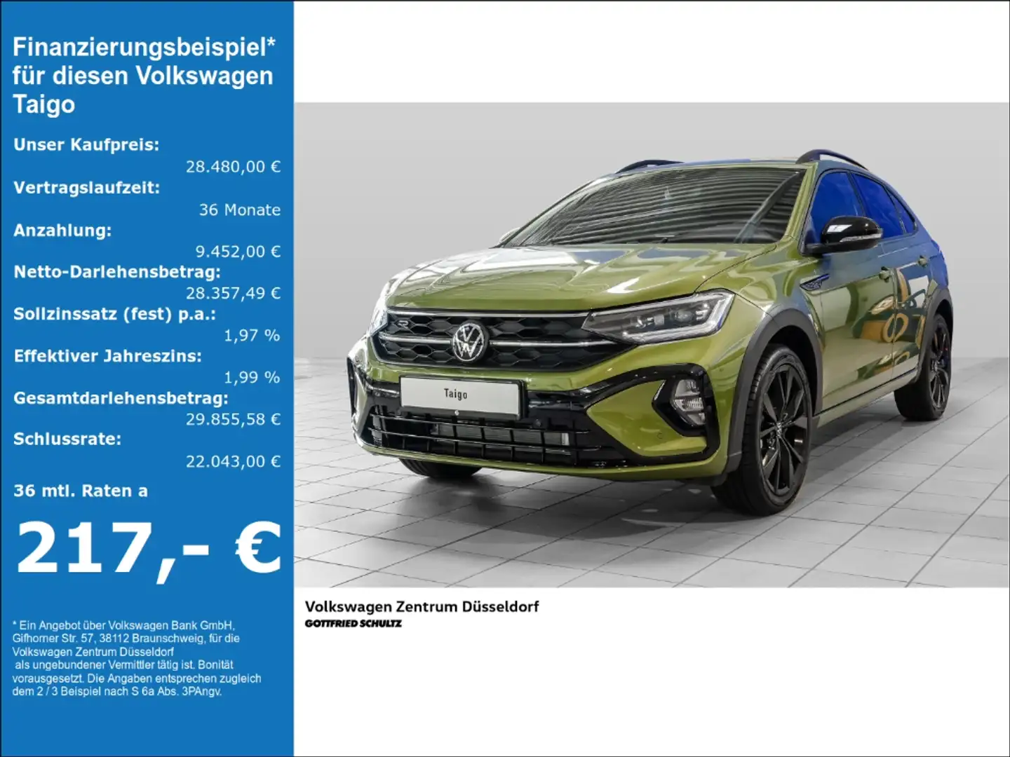Volkswagen Taigo R-LINE DSG 1.0 l TSI 81 kW Tageszulassung Digital Grün - 1