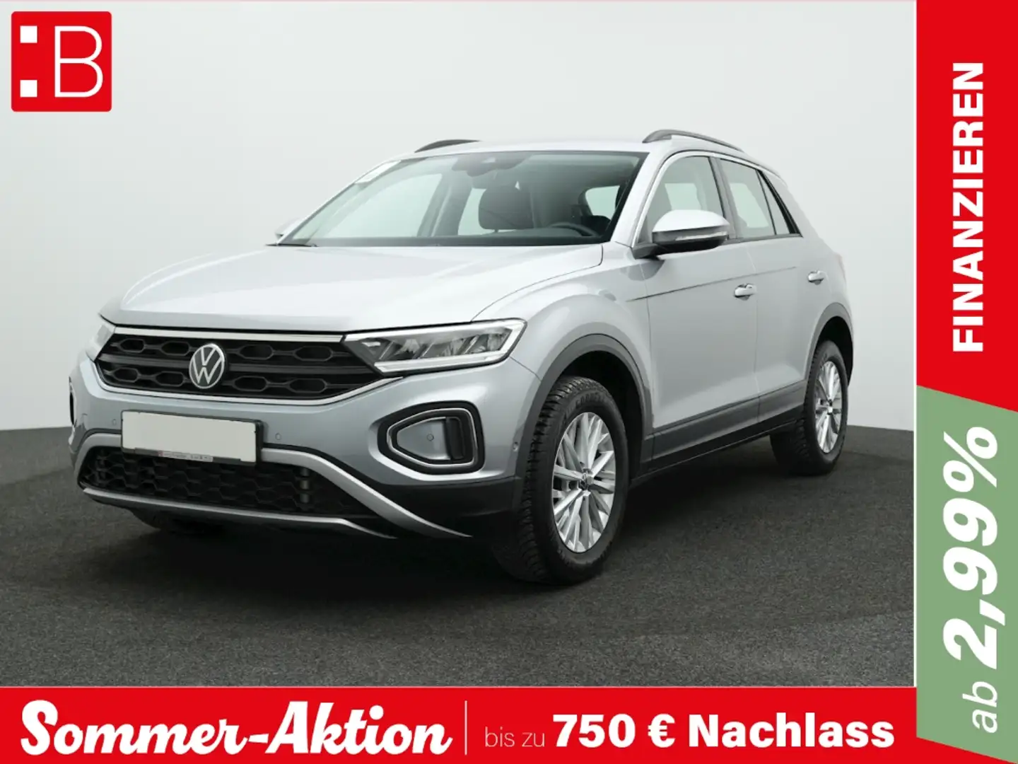 Volkswagen T-Roc 1.5 TSI Life AHK LED NAVI KAMERA SH Silber - 1