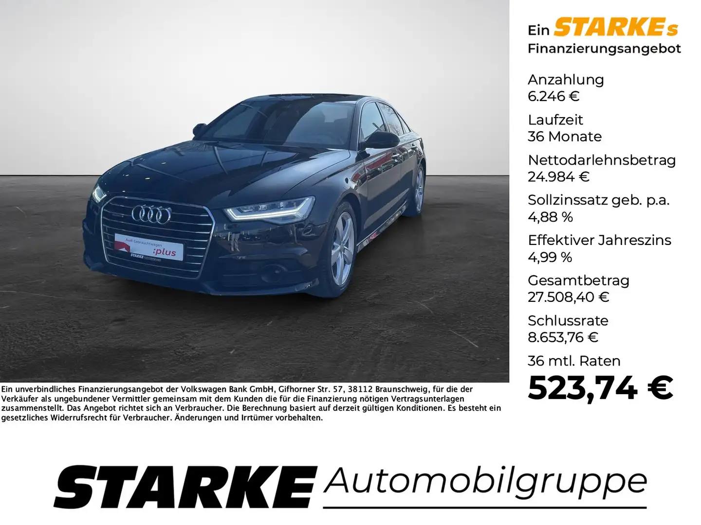 Audi A6 Limousine 3.0 TDI S tronic quattro Černá - 1