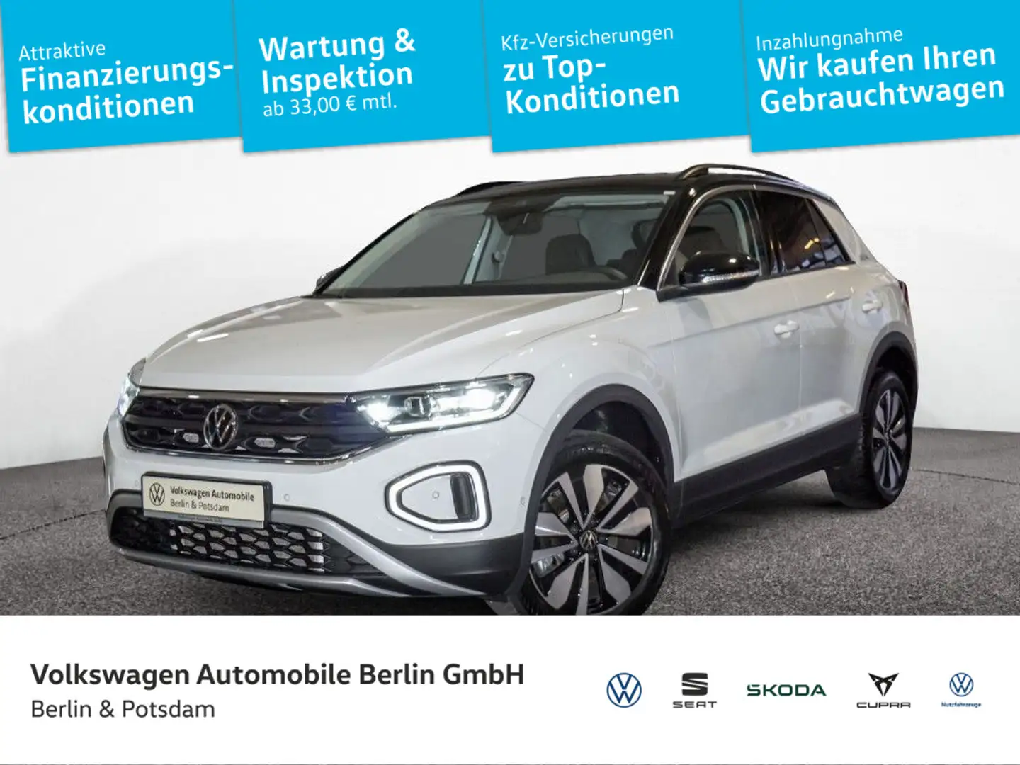 Volkswagen T-Roc 2.0 TDI Goal Navi ACC Kamera AHK LED-Plus Weiß - 1