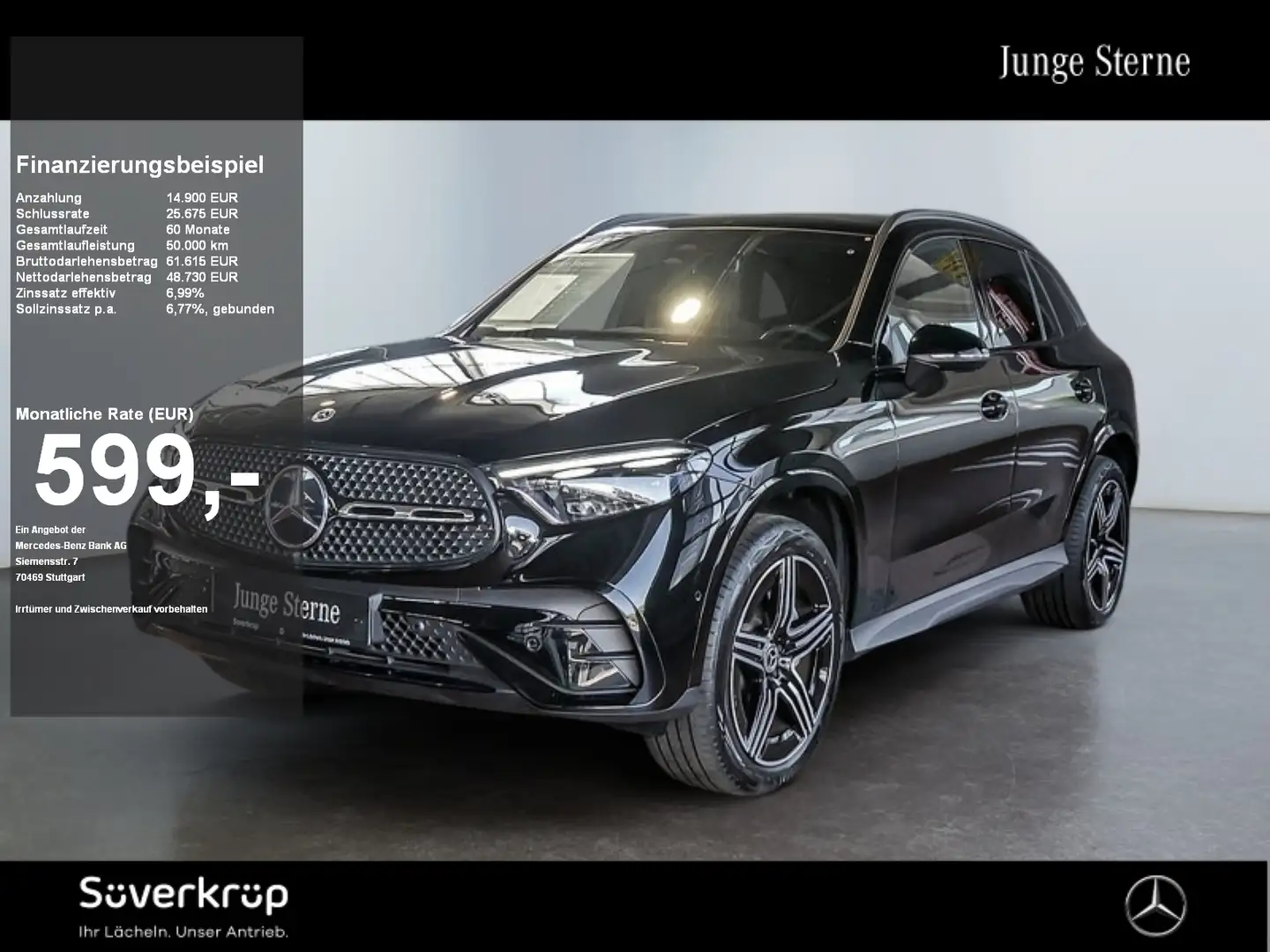 Mercedes-Benz GLC 300 d 4M , AMG NIGHT SPUR PANO AHK KAMERA Schwarz - 1